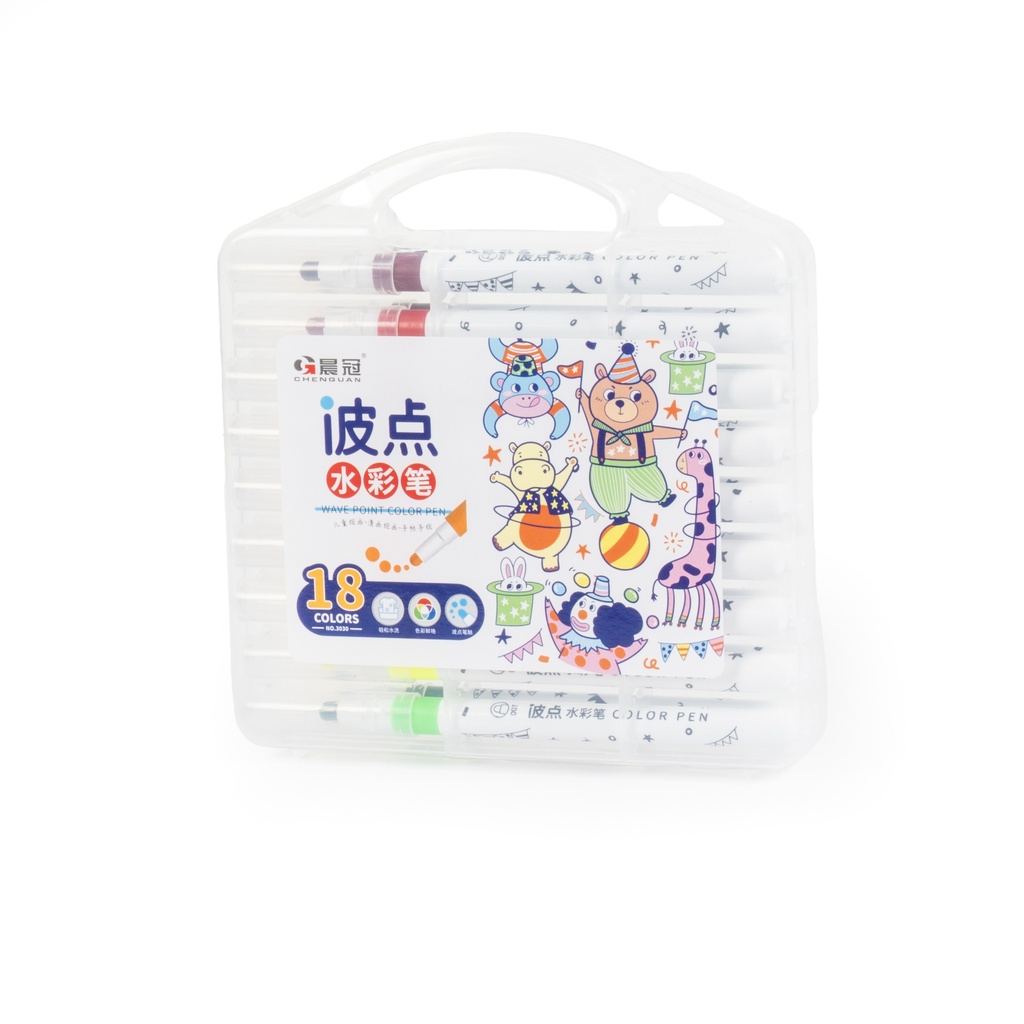 الوان شينية علبة بلاستك 18 لون QB/T2777