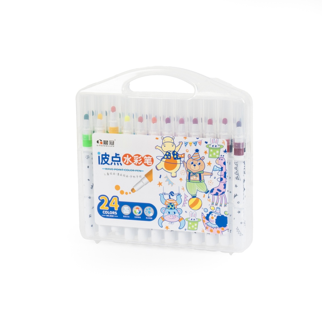 الوان شينية علبة بلاستك 24 لون QB/T2777