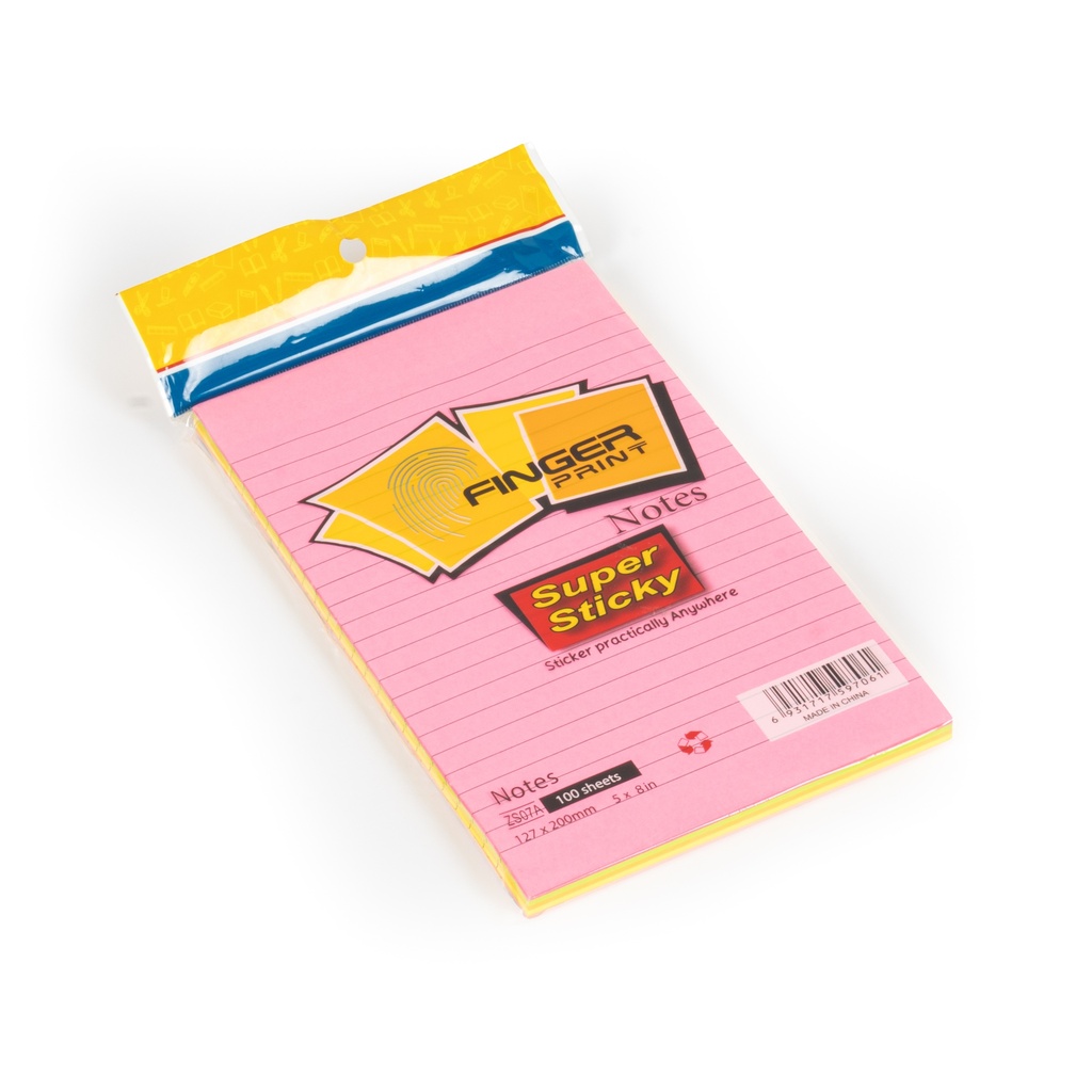 ورق ملاحظات مسطر طبقات فسفورى8×5/ZS-412