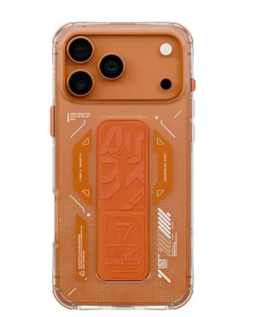 SKINARMA  -  جراب SKINARMA Helio Mag-Charge مع حامل قبضة لهاتف Apple iPhone 17 Pro (2025) - برتقالي