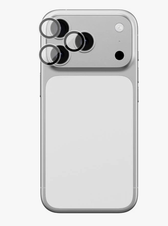 اميزينج - زجاج كاميرا من الياقوت لهاتف iPhone 17 Pro / Pro Max - بإطار أسود