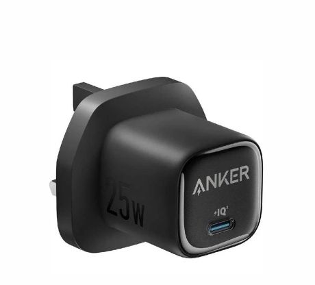 انكر - شاحن جداري بقوة 25 واط بمنفذ تايب سي - اسود 