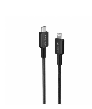 انكر - واير تايب سي الى لايتنينق قماشي 0.9 متر - اسود 