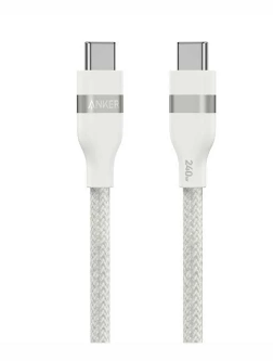 انكر - واير تايب سي الى تايب سي 240 واط 1.8 سم - ابيض 