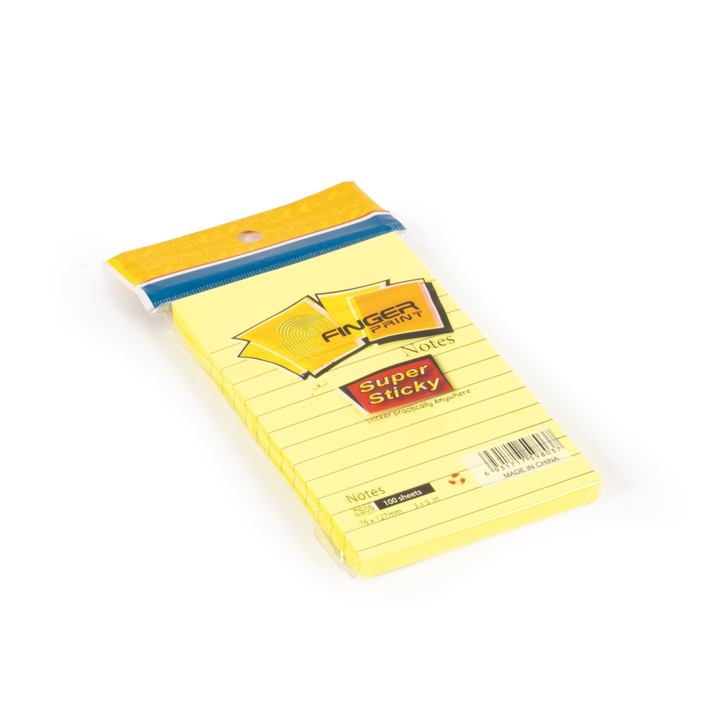 ورق ملاحظات اصفر مسطر 5*3 ZS-05