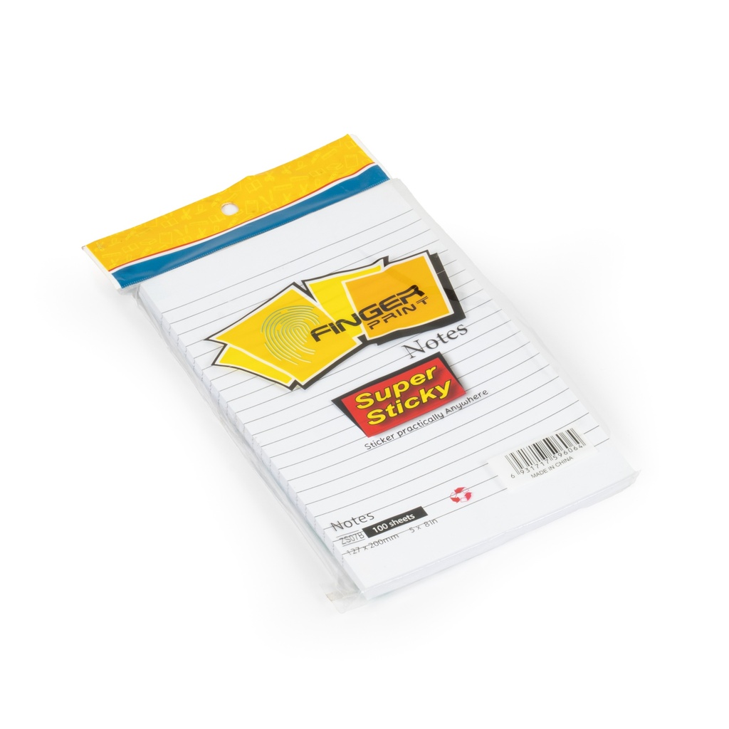 ورق ملاحظات ابيض مسطر 5*8 ZS-07B