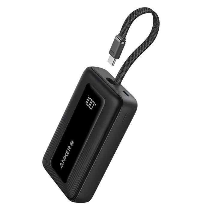 أنكر زولو باور بنك بسعة 10000 مللي أمبير، 30 واط، مزود بكابل USB-C - اسود