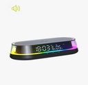اولز - شاحن لاسلكي TimePower مع مصباح LED ومكبر صوت بلوتوث وساعة منبه 