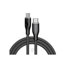 فولتمي كابل  باور لينك رووج مزدوج من النايلون تايب سي تايب سي C 5A / 1.8M (100W) أسود 