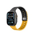 اميزنج - سوار AmazingThing Omni SilqLock لساعة Apple Watch بحجم 49/46/45/44/40 مم - أسود وأصفر 