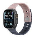 اميزنج - سوار AmazingThing Omni SilqLock لساعة Apple Watch بحجم 49/46/45/44/40 مم - وردي ورمادي 