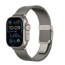 اميزنج - سوار AmazingThing Titan Premium Metal لساعة Apple Watch بحجم 49/45/44/42/41/40/38 مم (اللون: تيتانيوم) 