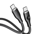فولتمي - كابل باور لينك السيليكون تايب سي إلى تايب سي  3A / 1M (60W) أسود 