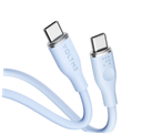 فولتمي - كابل  باور لينك السيليكون تايب سي إلى تايب سي  3A / 1M (60W) أزرق 