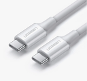 يوجرين - كابل شحن USB-C إلى USB-C   واط 100  بطول 2 متر (أبيض)