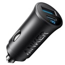 انكر شاحن سيارة ، 30 وات،( 2 منفذ ) منفذ USB و منفذ USB-C، اسود